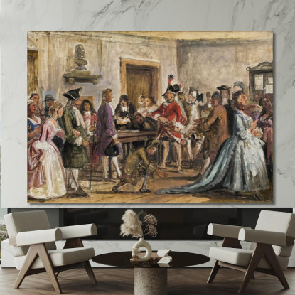 Filemone E I Suoi Accusatori. Scena Da "Il Naufragio Fortunato" Wilhelm Marstrand wmr47 quadro stampato su tela