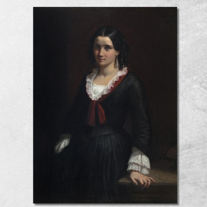 Ritratto Di Miss Vilhelmine "Ville" Hage Poi Signora Heise Wilhelm Marstrand wmr49 quadro stampato su tela