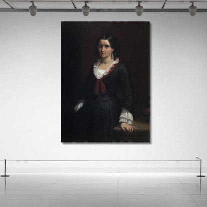 Ritratto Di Miss Vilhelmine "Ville" Hage Poi Signora Heise Wilhelm Marstrand wmr49 quadro stampato su tela