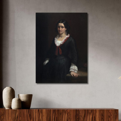 Ritratto Di Miss Vilhelmine "Ville" Hage Poi Signora Heise Wilhelm Marstrand wmr49 quadro stampato su tela