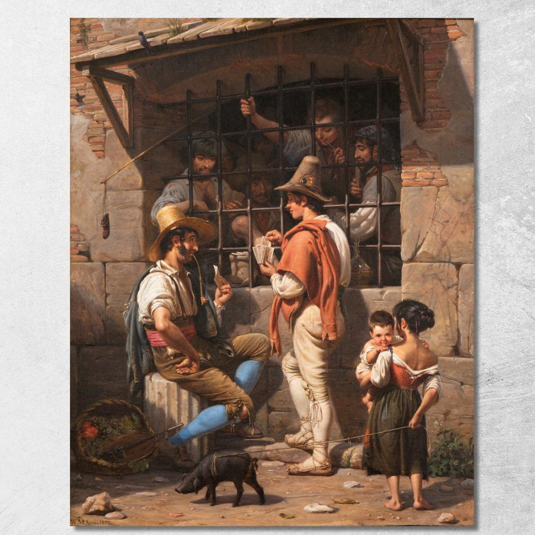 Scena Di Prigione A Roma Wilhelm Marstrand wmr54 quadro stampato su tela