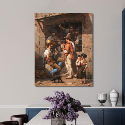 Scena Di Prigione A Roma Wilhelm Marstrand wmr54 quadro stampato su tela