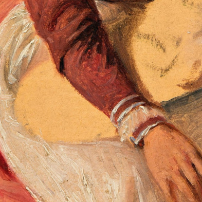 Donna Romana Con Un Bambino. Studio Per "La Festa Di Sant'Antonio A Roma" Wilhelm Marstrand wmr55 quadro stampato su tela