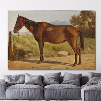 Rosinante. Studio Di Un Vecchio Cavallo In Piedi Wilhelm Marstrand wmr57 quadro stampato su tela