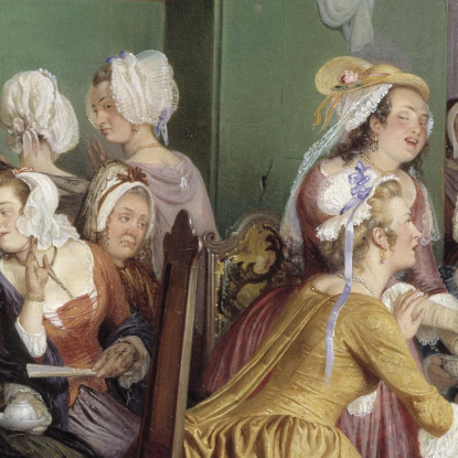 Scena Da "La Stanza Del Parto" Di Ludvig Holberg Wilhelm Marstrand wmr59 quadro stampato su tela