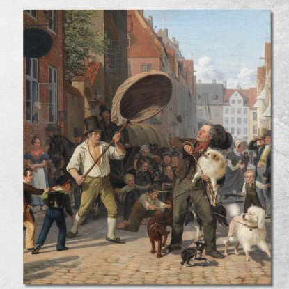 Scena Di Strada Nei Giorni Canicolari Wilhelm Marstrand wmr61 quadro stampato su tela