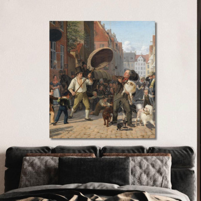 Scena Di Strada Nei Giorni Canicolari Wilhelm Marstrand wmr61 quadro stampato su tela