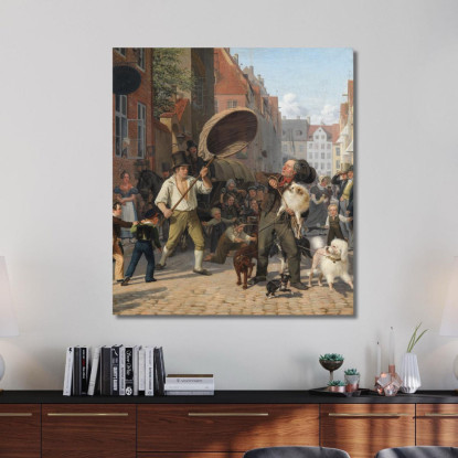 Scena Di Strada Nei Giorni Canicolari Wilhelm Marstrand wmr61 quadro stampato su tela