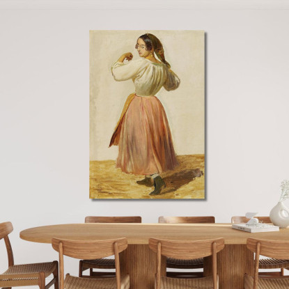 Studio Di Una Danzatrice Italiana Wilhelm Marstrand wmr62 quadro stampato su tela