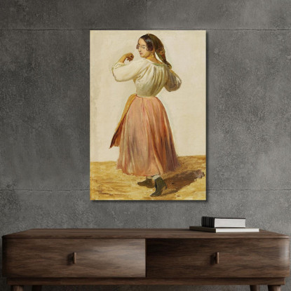 Studio Di Una Danzatrice Italiana Wilhelm Marstrand wmr62 quadro stampato su tela