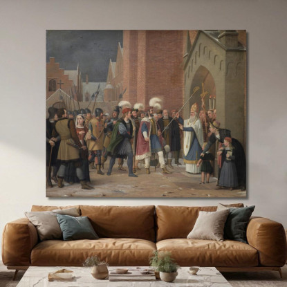 Svend Estridsen E Il Vescovo Vilhelm Wilhelm Marstrand wmr63 quadro stampato su tela