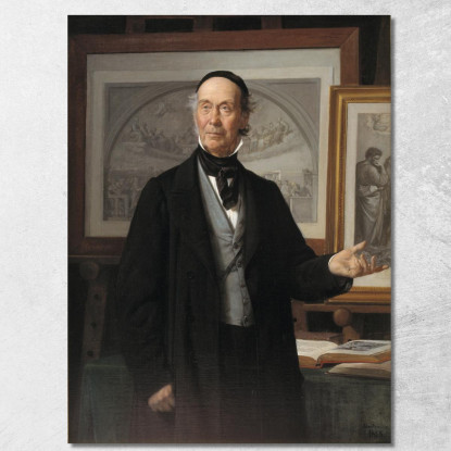 Lo Storico Dell'Arte Niels Lauritz Høyen Wilhelm Marstrand wmr65 quadro stampato su tela