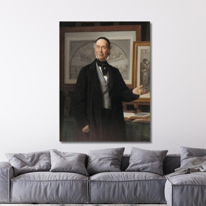 Lo Storico Dell'Arte Niels Lauritz Høyen Wilhelm Marstrand wmr65 quadro stampato su tela
