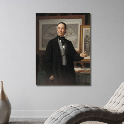 Lo Storico Dell'Arte Niels Lauritz Høyen Wilhelm Marstrand wmr65 quadro stampato su tela