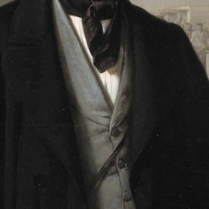 Lo Storico Dell'Arte Niels Lauritz Høyen Wilhelm Marstrand wmr65 quadro stampato su tela