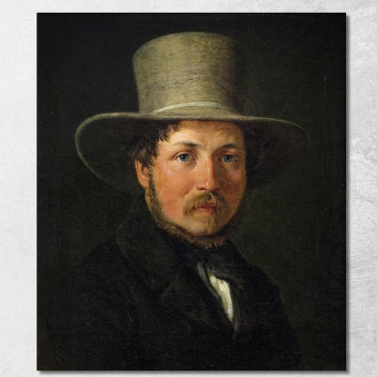 Il Pittore Christen Købke Wilhelm Marstrand wmr68 quadro stampato su tela