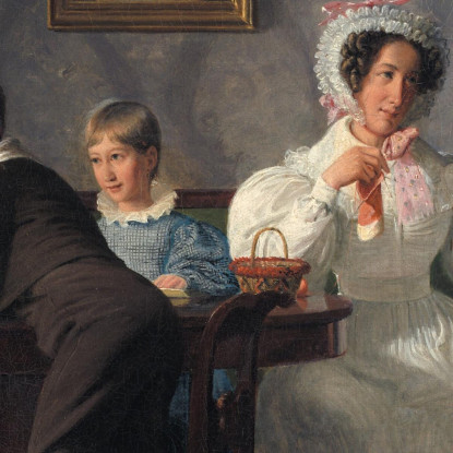 La Famiglia Waagepetersen Wilhelm Marstrand wmr69 quadro stampato su tela