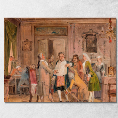 Le Disavventure Di Vielgeschrey Wilhelm Marstrand wmr73 quadro stampato su tela