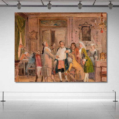 Le Disavventure Di Vielgeschrey Wilhelm Marstrand wmr73 quadro stampato su tela