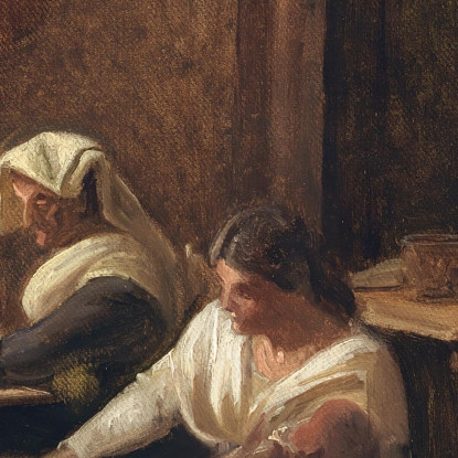 Donne Al Lavoro Nella Cucina Di Una Fattoria Vicino A Olevano Italia Wilhelm Marstrand wmr75 quadro stampato su tela