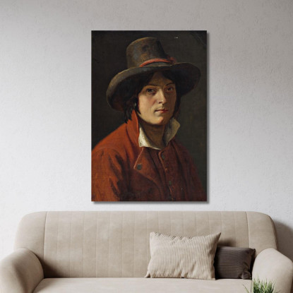 Giovane Campagnolo Wilhelm Marstrand wmr76 quadro stampato su tela