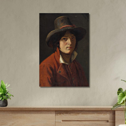 Giovane Campagnolo Wilhelm Marstrand wmr76 quadro stampato su tela