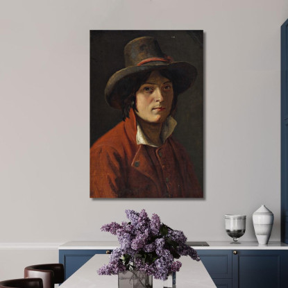 Giovane Campagnolo Wilhelm Marstrand wmr76 quadro stampato su tela