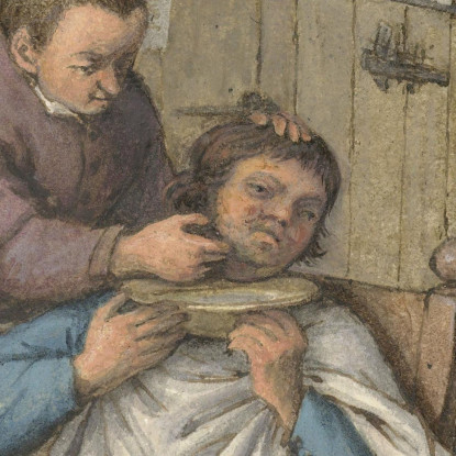 Una Bottega Da Barbiere Adriaen van Ostade avo2 quadro stampato su tela