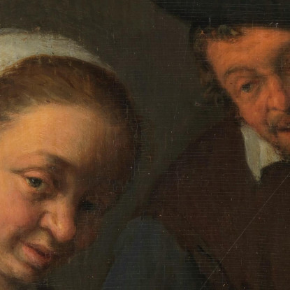 Una Conversazione Confidenziale Adriaen van Ostade avo3 quadro stampato su tela