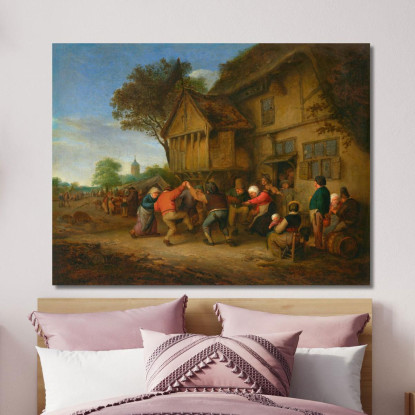 Una Sagra Adriaen van Ostade avo4 quadro stampato su tela