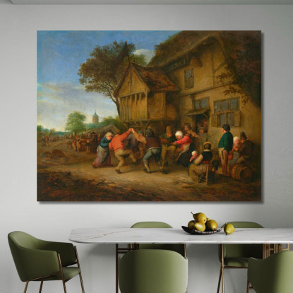 Una Sagra Adriaen van Ostade avo4 quadro stampato su tela