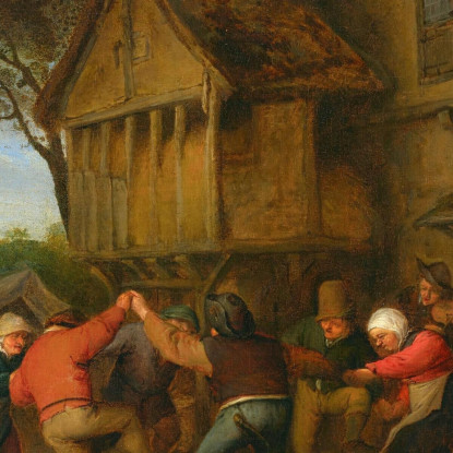 Una Sagra Adriaen van Ostade avo4 quadro stampato su tela