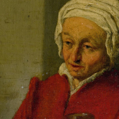 Una Donna Che Tiene Una Brocca E Una Tazza Adriaen van Ostade avo10 quadro stampato su tela