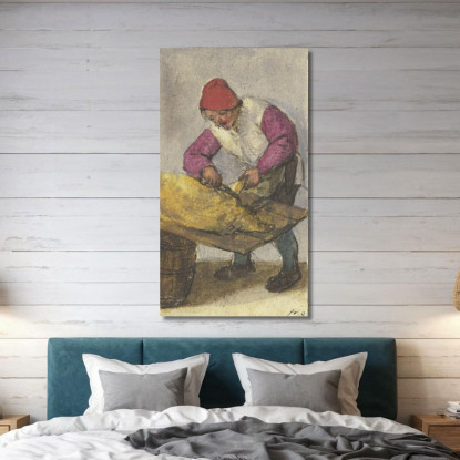 Contadino Rivolto A Sinistra Che Macella Un Maiale Adriaen van Ostade avo17 quadro stampato su tela