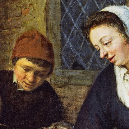 Acquisto Del Pesce Adriaen van Ostade avo18 quadro stampato su tela