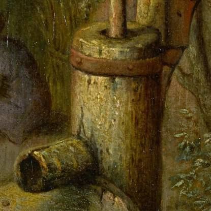 Corte Di Una Fattoria Con Pozzo A Pompa Adriaen van Ostade avo19 quadro stampato su tela