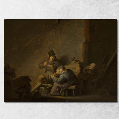 Scena Di Genere In Un Interno Adriaen van Ostade avo22 quadro stampato su tela