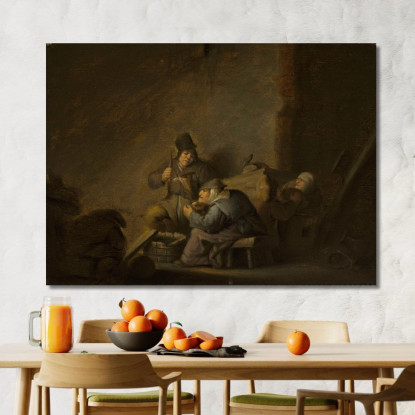 Scena Di Genere In Un Interno Adriaen van Ostade avo22 quadro stampato su tela