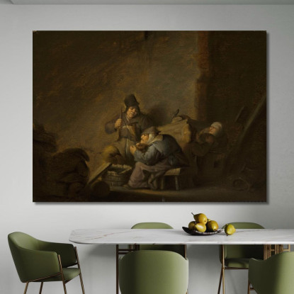 Scena Di Genere In Un Interno Adriaen van Ostade avo22 quadro stampato su tela