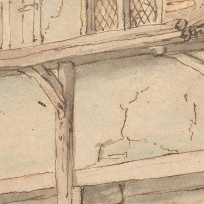 Facciata Di Una Casa D'Angolo Con Abbaino Aperto Adriaen van Ostade avo23 quadro stampato su tela