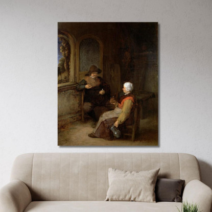 Interno Di Un Cottage Adriaen van Ostade avo26 quadro stampato su tela