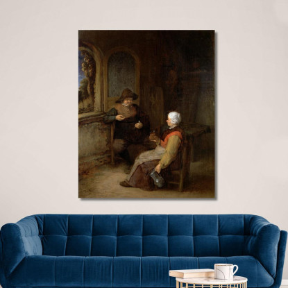 Interno Di Un Cottage Adriaen van Ostade avo26 quadro stampato su tela