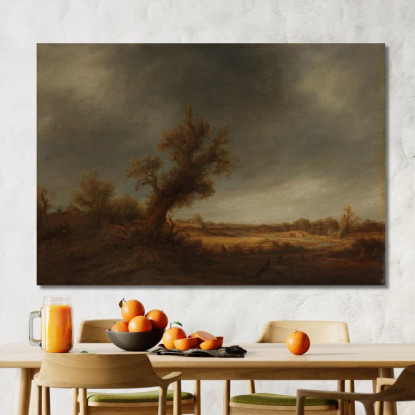 Paesaggio Con Una Vecchia Quercia Adriaen van Ostade avo30 quadro stampato su tela