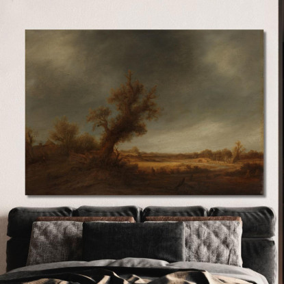 Paesaggio Con Una Vecchia Quercia Adriaen van Ostade avo30 quadro stampato su tela