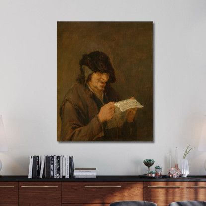 Uomo Che Canta Adriaen van Ostade avo31 quadro stampato su tela