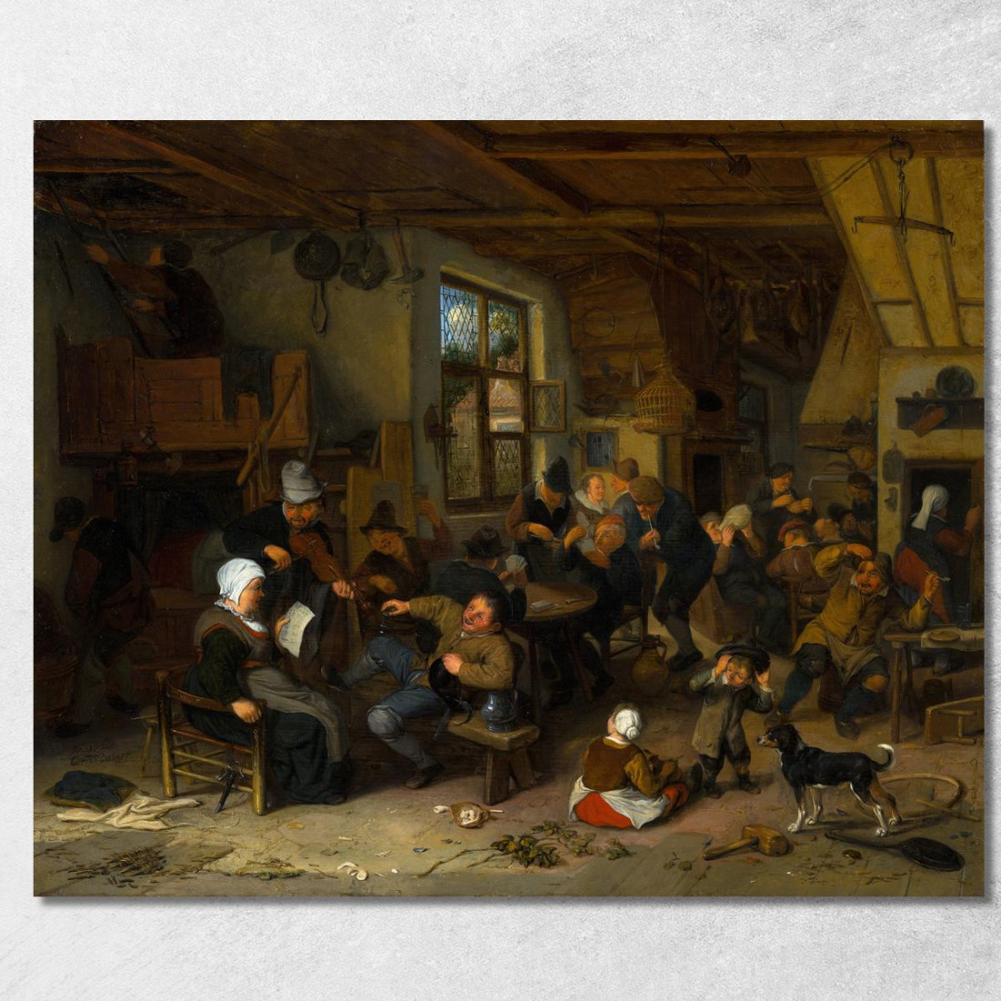 Locanda Dei Contadini Adriaen van Ostade avo34 quadro stampato su tela