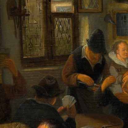 Locanda Dei Contadini Adriaen van Ostade avo34 quadro stampato su tela