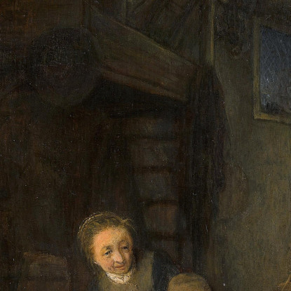 Contadini In Una Locanda Adriaen van Ostade avo36 quadro stampato su tela