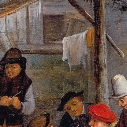 Contadini Che Bevono Adriaen van Ostade avo38 quadro stampato su tela