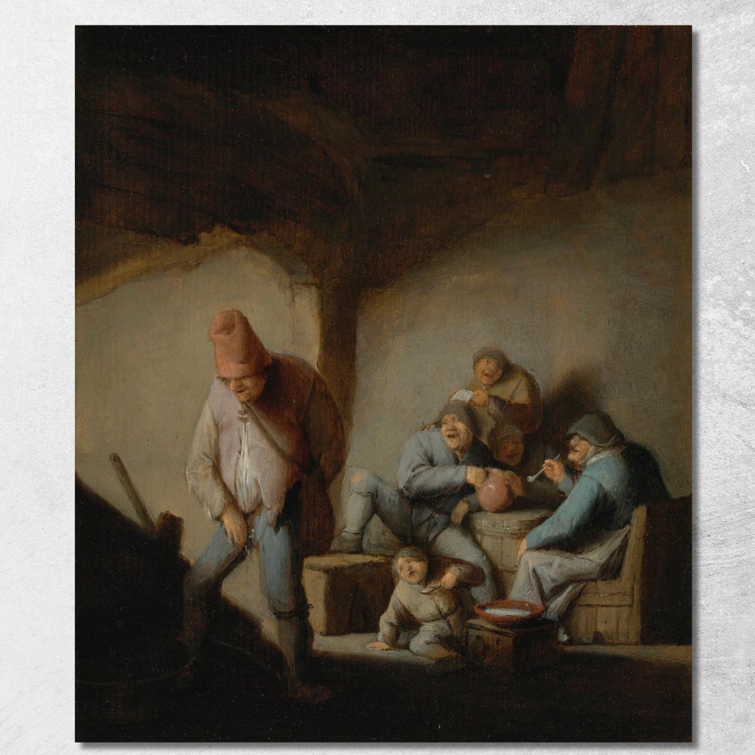 Contadini Nell'Interno Di Una Locanda Adriaen van Ostade avo40 quadro stampato su tela